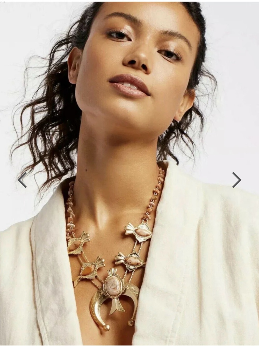 Free People Desert Dweller Squash Blossom Style Necklace